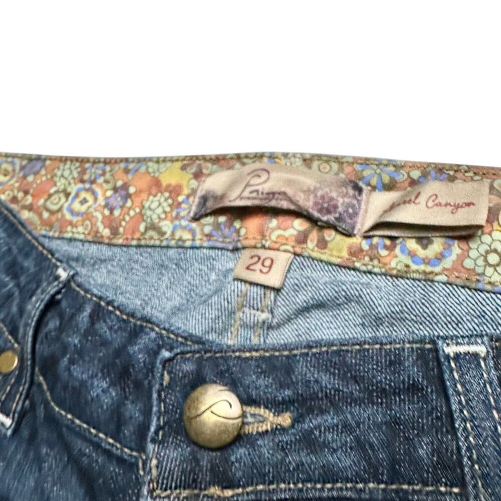 Paige | Women | Laurel Canyon Indigo Mid Rise Kick Flare Denim Jeans | Size 29 - Picture 8 of 13